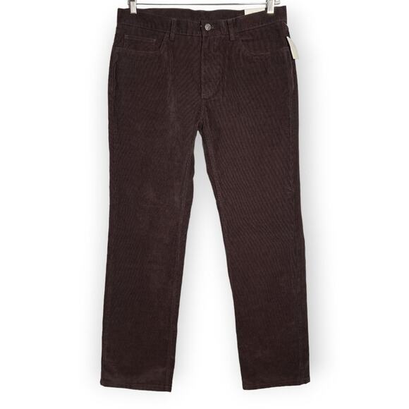 NWT Brooks Brothers Corduroy Pants SIZE 36 x 32 Brown Straight Leg NEW